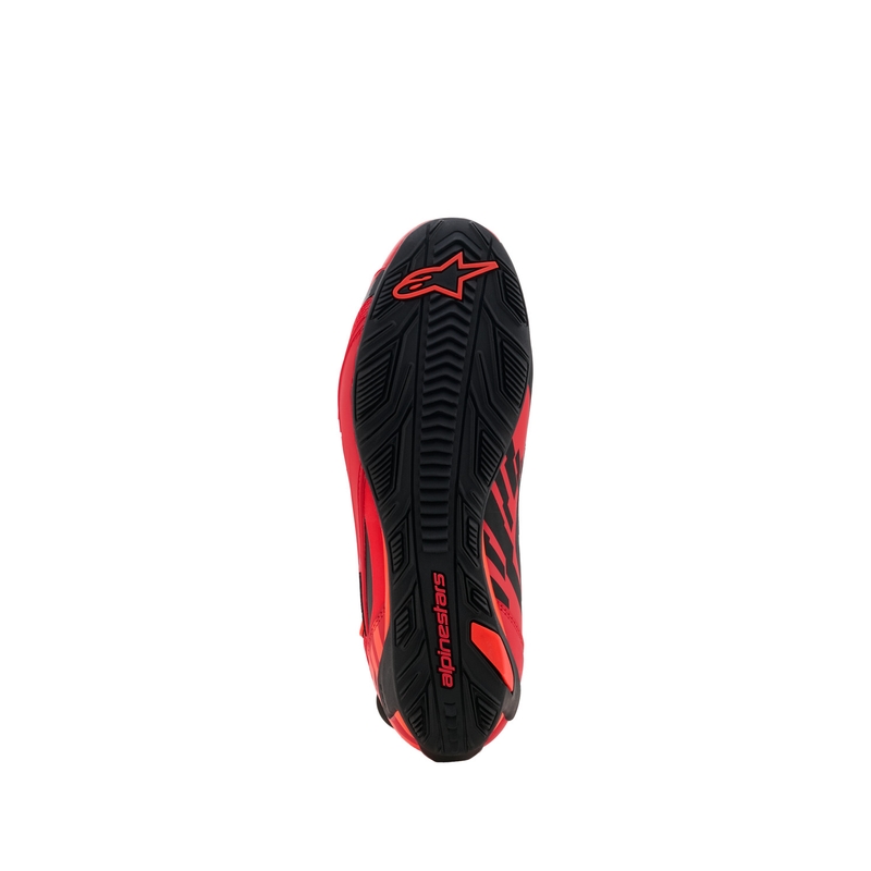 Topánky na motorku Alpinestars Faster-4 MM93 kolekcia fluo červeno-červeno-čierne