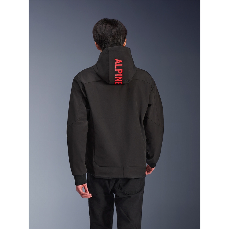 Mikina na motorku Alpinestars RADIUM TECH HOODIE čierno-červená