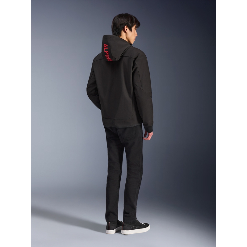 Mikina na motorku Alpinestars RADIUM TECH HOODIE čierno-červená