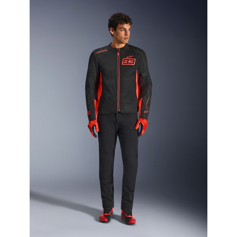 Bunda na motorku Alpinestars C-1 AIR MM93 kolekcia fluo červeno-červeno-čierna