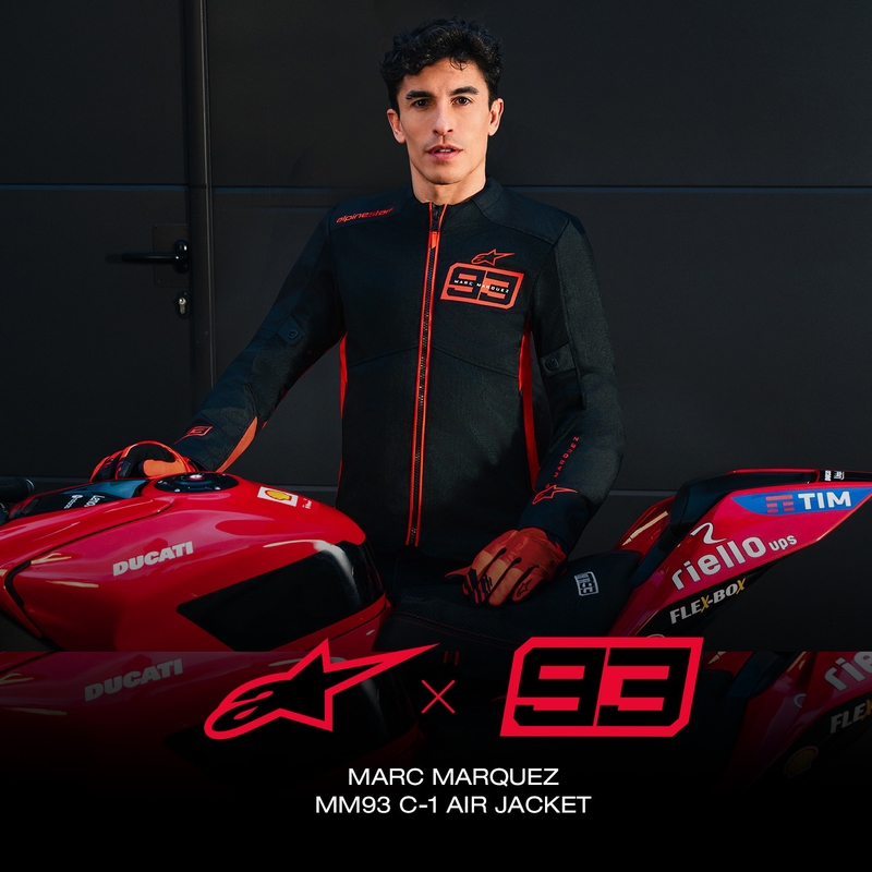 Bunda na motorku Alpinestars C-1 AIR MM93 kolekcia fluo červeno-červeno-čierna