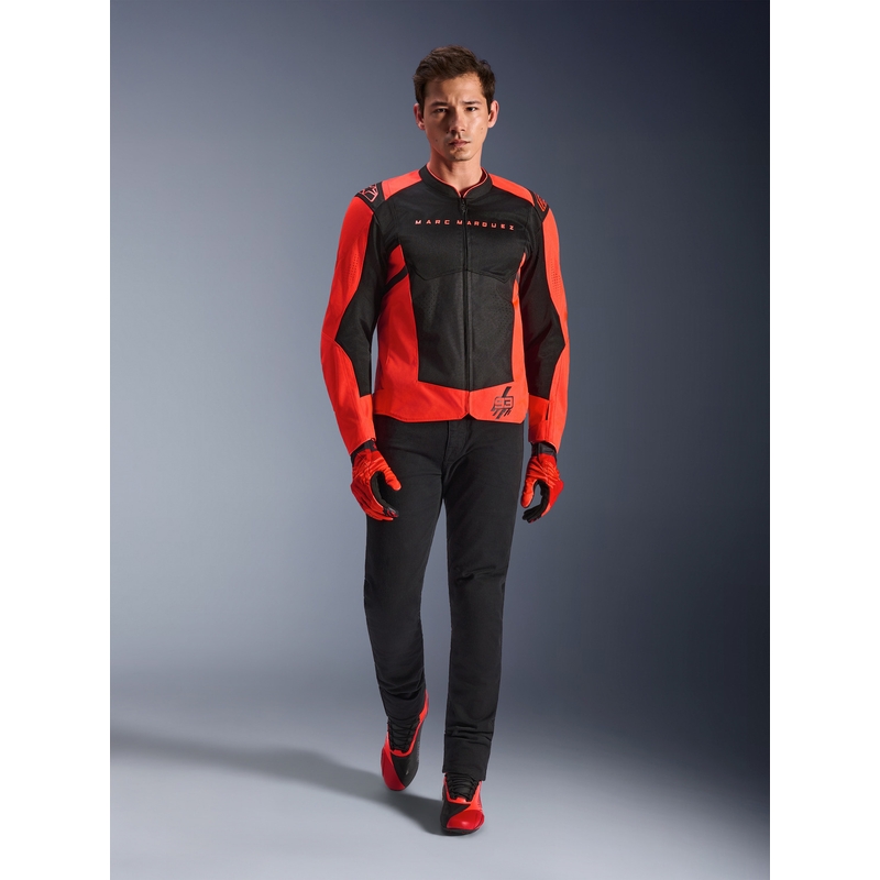 Bunda na motorku Alpinestars T-SPS Air V2 MM93 kolekcia fluo červeno-čierna