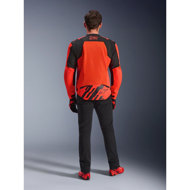 Bunda na motorku Alpinestars T-SPS Air V2 MM93 kolekcia fluo červeno-čierna