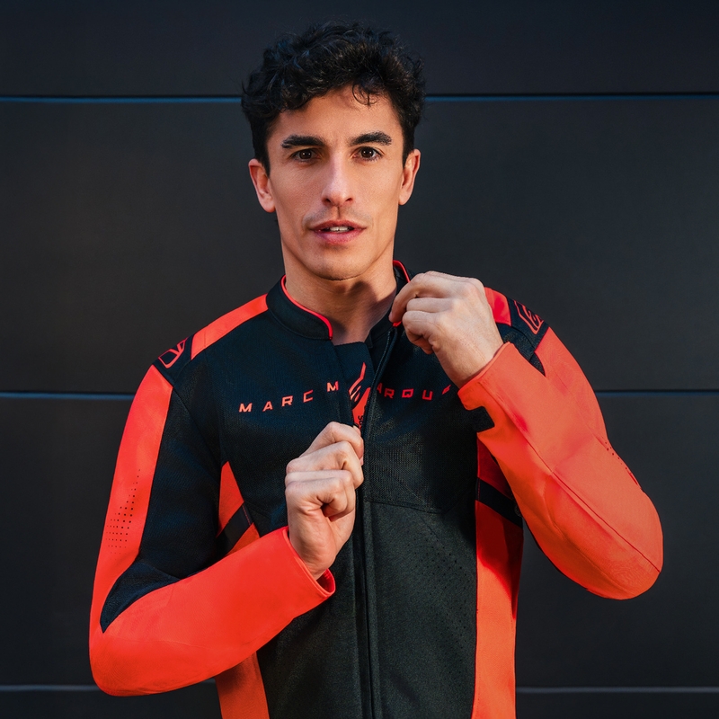 Bunda na motorku Alpinestars T-SPS Air V2 MM93 kolekcia fluo červeno-čierna