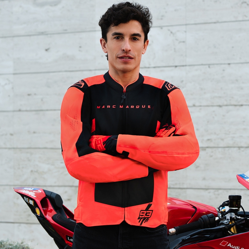 Bunda na motorku Alpinestars T-SPS Air V2 MM93 kolekcia fluo červeno-čierna