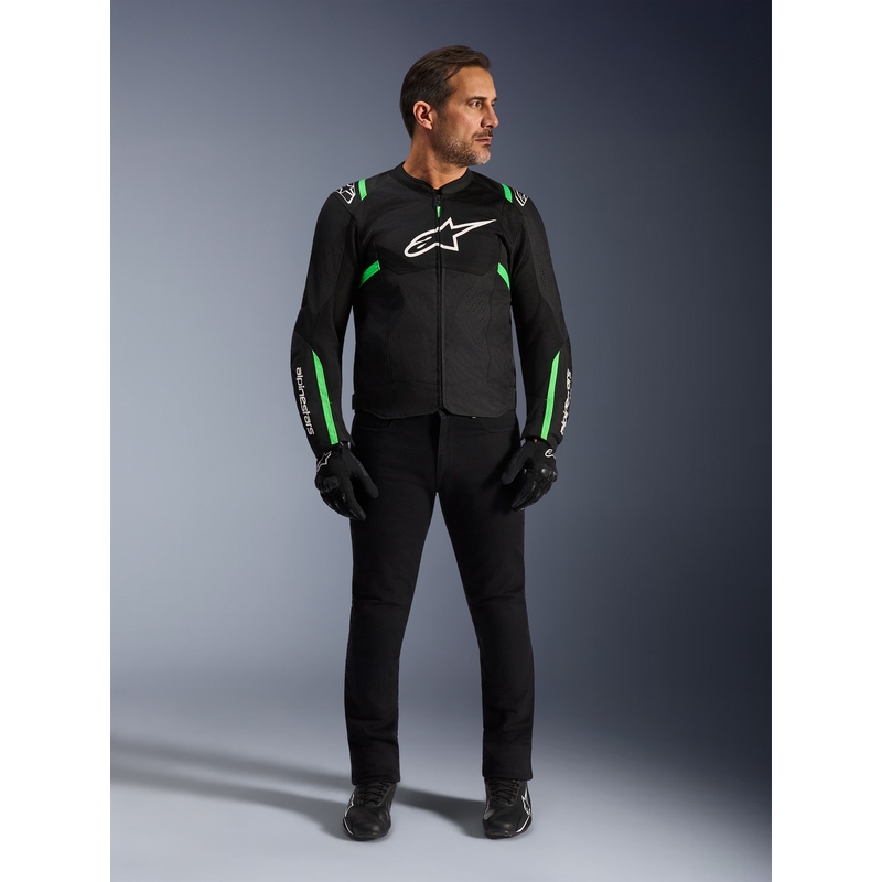 Bunda na motorku Alpinestars T-SPS Air V2 čierno-fluo zelená