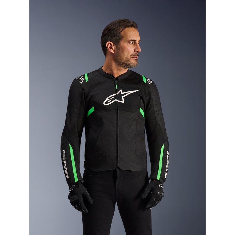 Bunda na motorku Alpinestars T-SPS Air V2 čierno-fluo zelená