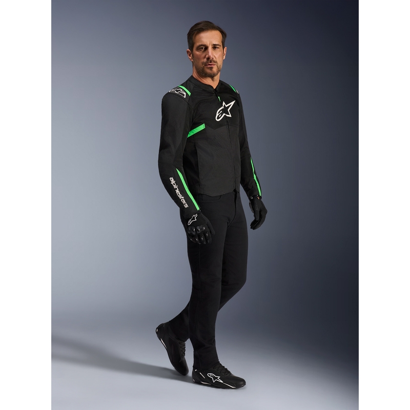 Bunda na motorku Alpinestars T-SPS Air V2 čierno-fluo zelená
