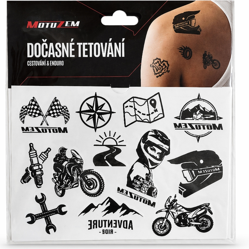 Dočasné tetovanie MotoZem Cestovanie & Enduro