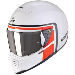 Prilba na motorku Scorpion EXO-HX1 NOSTALGIA bielo-červeno-čierna - II. akosť