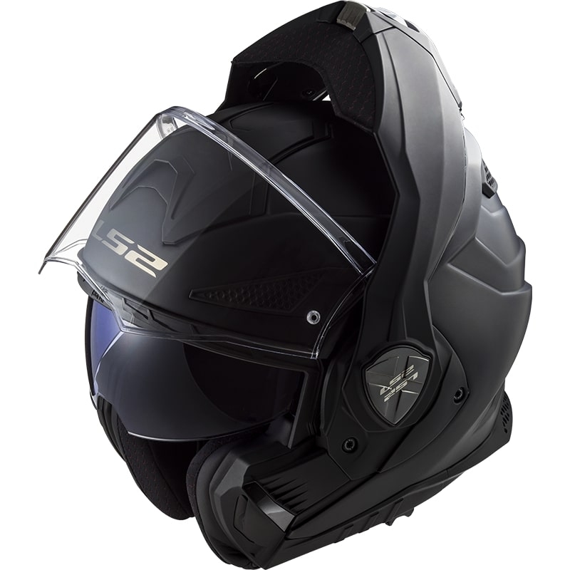 Preklápacia prilba na motorku LS2 FF901 Advant X Solid čierna matná - II. akosť