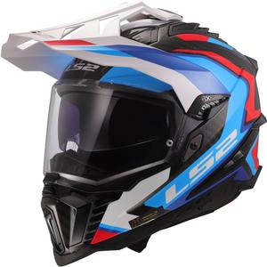 Enduro prilba na motorku LS2 MX701 Explorer C Frontier II bielo-modrá - II. akosť
