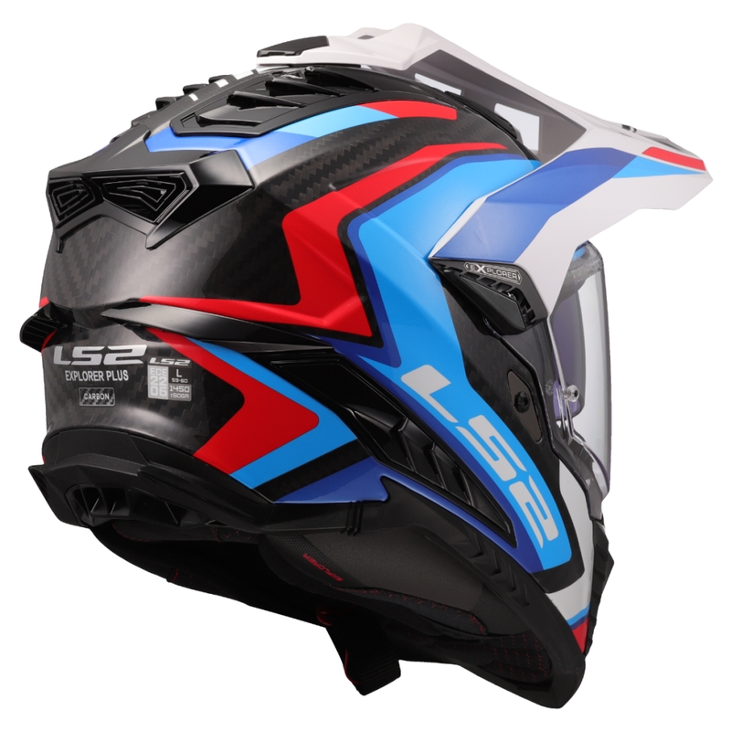 Enduro prilba na motorku LS2 MX701 Explorer C Frontier II bielo-modrá - II. akosť