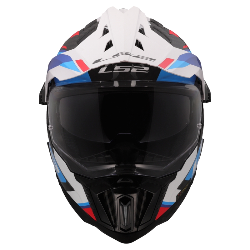 Enduro prilba na motorku LS2 MX701 Explorer C Frontier II bielo-modrá - II. akosť