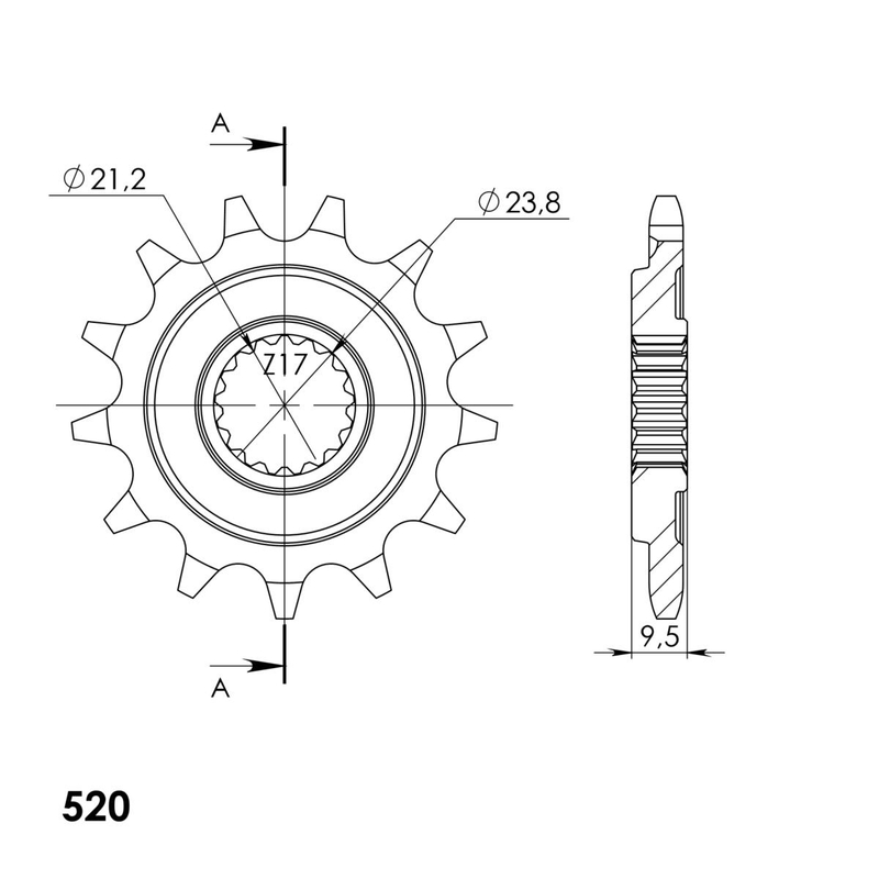 Reťazové koliečko SUPERSPROX 13T, 520