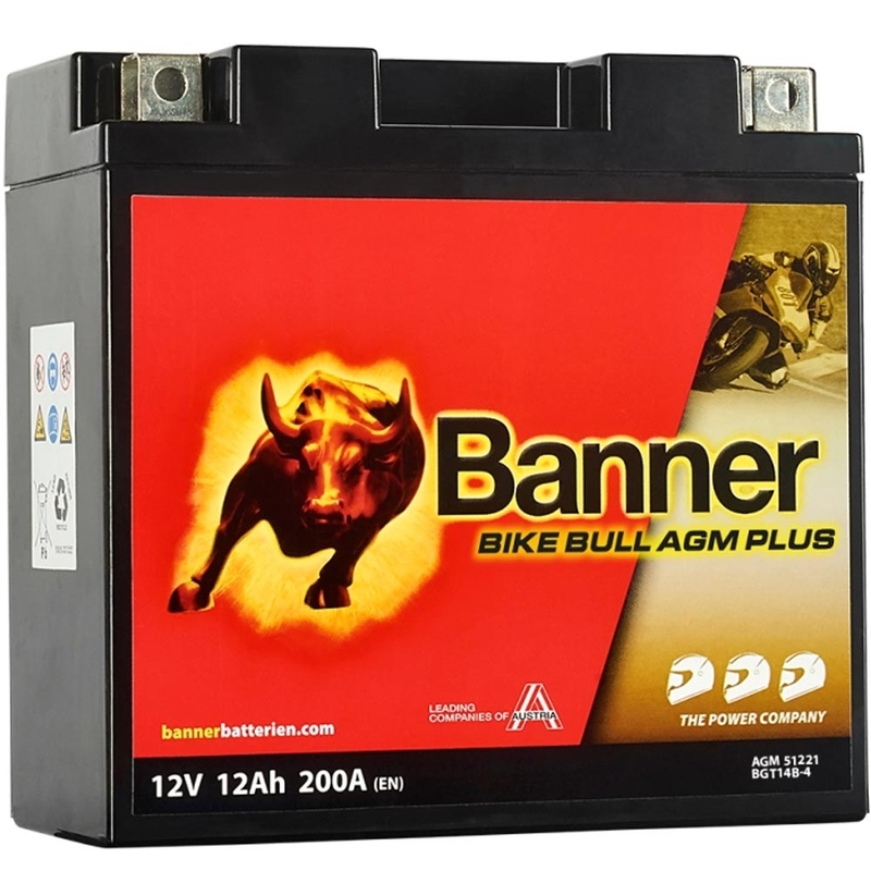 AGM batéria Banner Bike Bull AGM PLUS AGM PLUS 512 21 / BGT14B-4 - GT14B-4