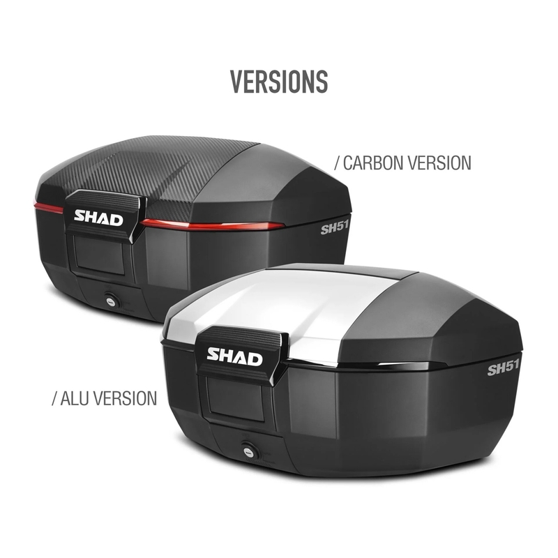 Vrchný kufor na motorku SHAD SH51 Karbón
