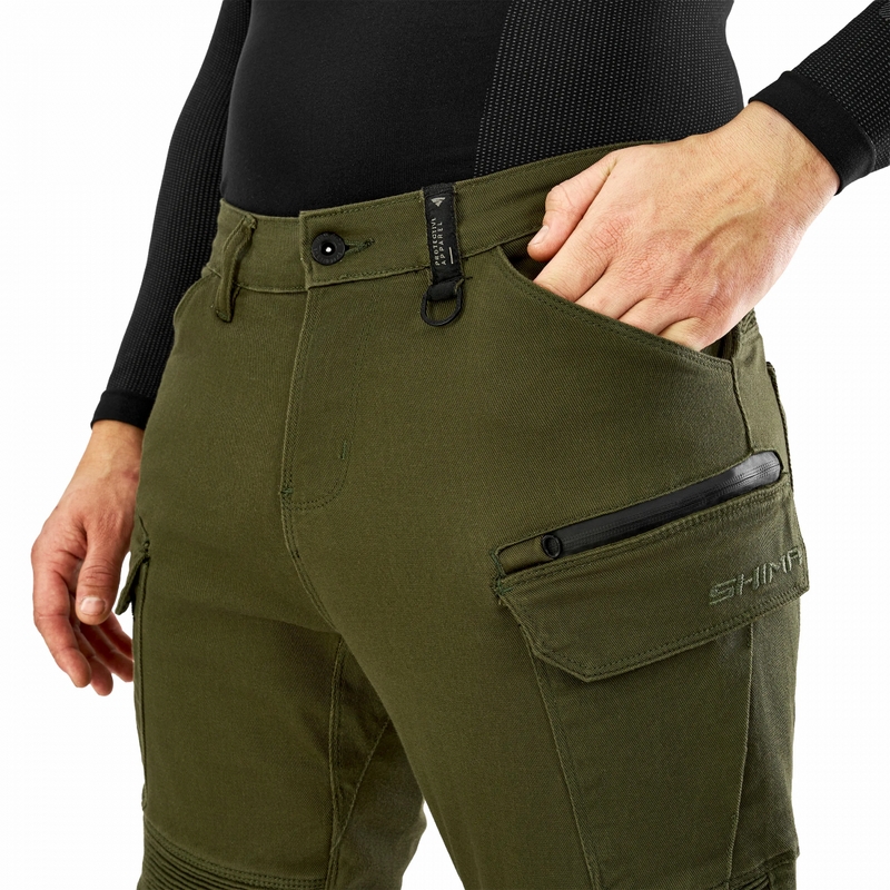 Predĺžené nohavice na motorku Shima Giro 3.0 khaki