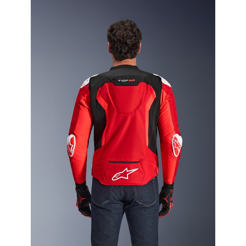 Bunda na motorku Alpinestars T-GP Air červeno-fluo červeno-bielo-čierna