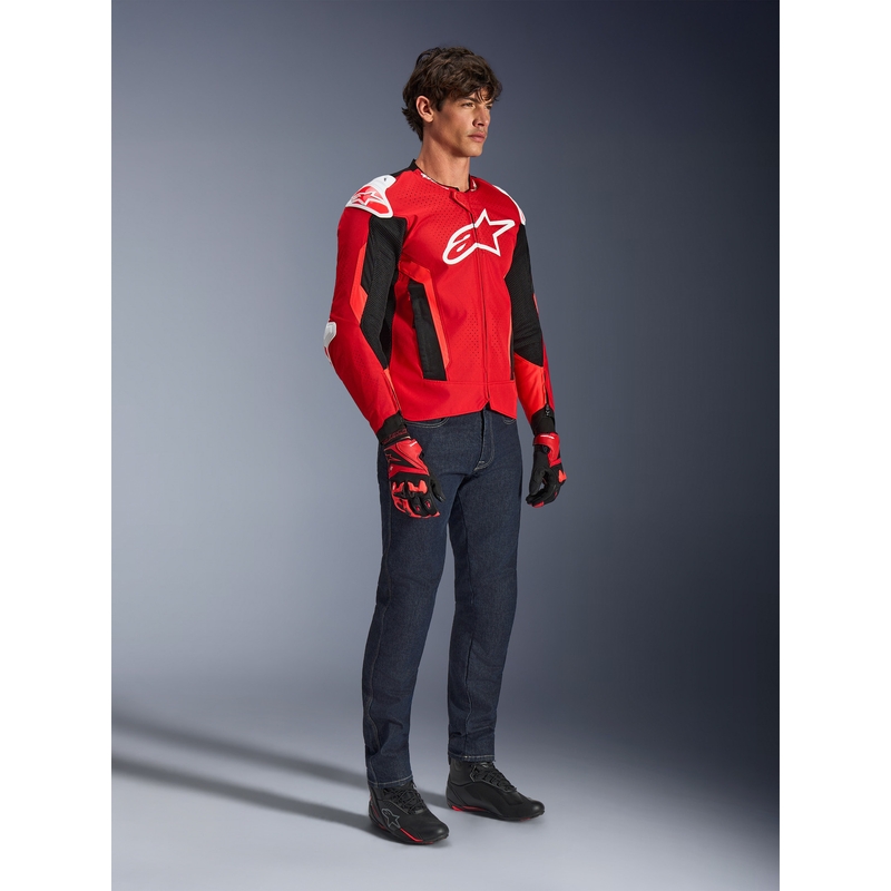 Bunda na motorku Alpinestars T-GP Air červeno-fluo červeno-bielo-čierna