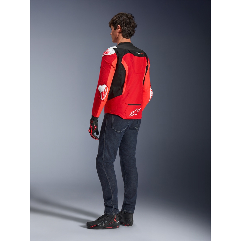Bunda na motorku Alpinestars T-GP Air červeno-fluo červeno-bielo-čierna