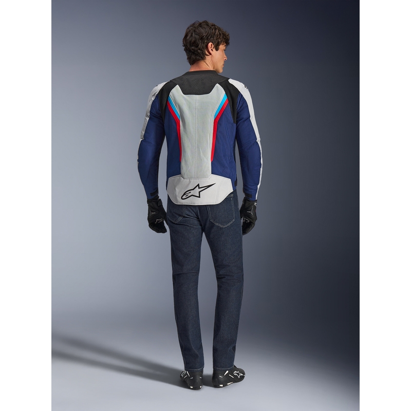Bunda na motorku Alpinestars AST V3 Air bielo-modro-červeno-čierna