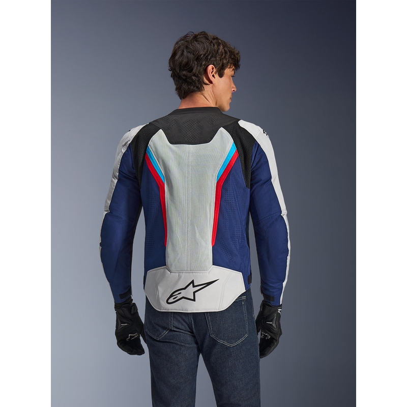 Bunda na motorku Alpinestars AST V3 Air bielo-modro-červeno-čierna