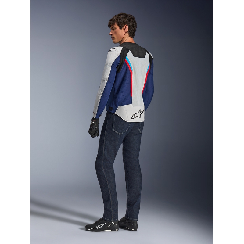 Bunda na motorku Alpinestars AST V3 Air bielo-modro-červeno-čierna