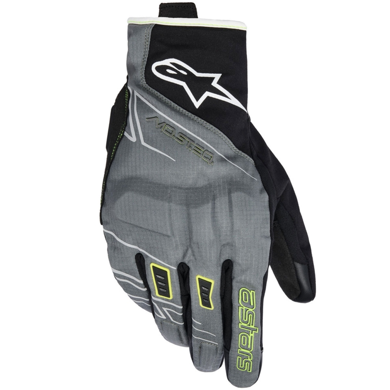 Rukavice na motorku Alpinestars MOBLAST WATERPROOF šedo-čierno-fluo žlto-biele
