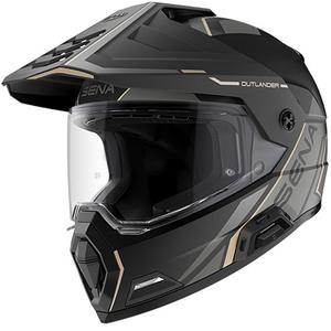 Enduro helma na motorku s headsetom SENA Outlander matná čierna