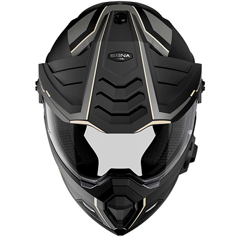 Enduro helma na motorku s headsetom SENA Outlander matná čierna