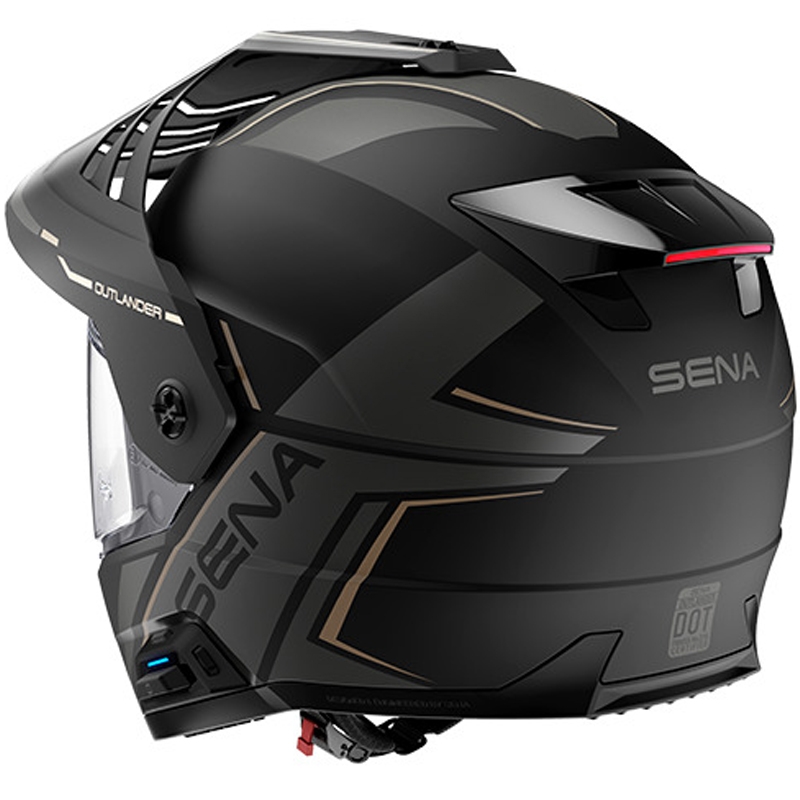 Enduro helma na motorku s headsetom SENA Outlander matná čierna