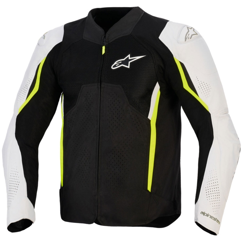 Bunda na motorku Alpinestars AST V3 Air bielo-fluo žlto-čierna