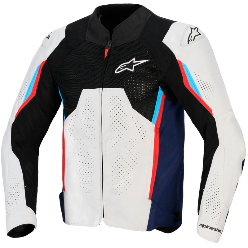 Bunda na motorku Alpinestars AST V3 Air bielo-modro-červeno-čierna
