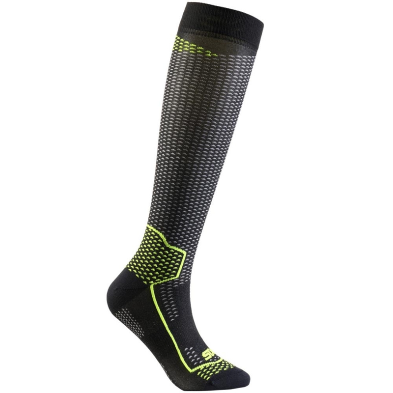 Funkčné podkolienky SIXS LONG V3 čierny carbon-žlté