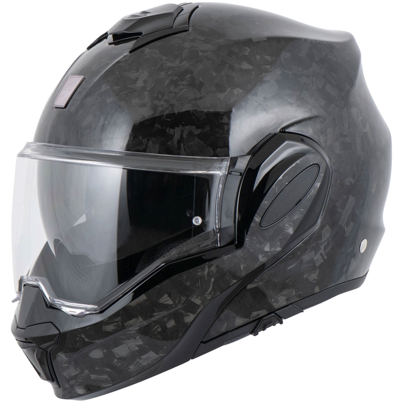 Preklápacia helma na motorku Scorpion EXO-TECH EVO ONYX CARBON Solid čierna