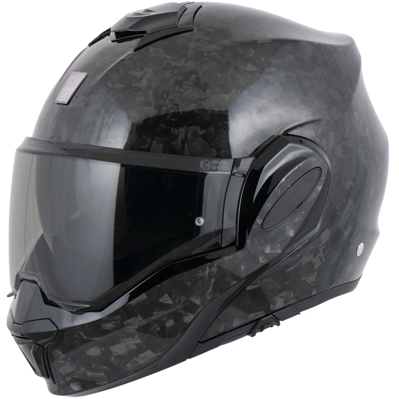 Preklápacia helma na motorku Scorpion EXO-TECH EVO ONYX CARBON Solid čierna