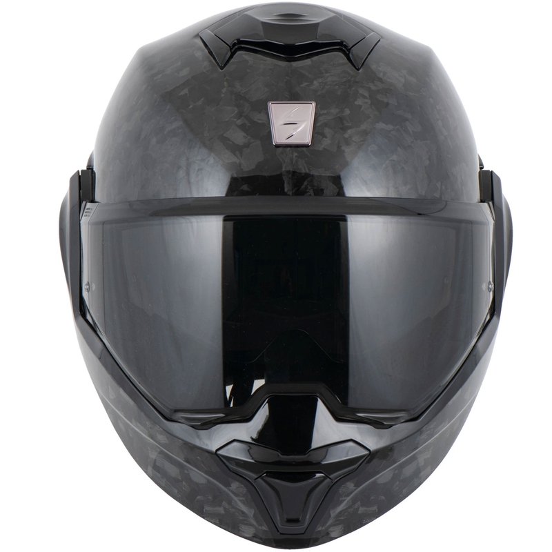 Preklápacia helma na motorku Scorpion EXO-TECH EVO ONYX CARBON Solid čierna