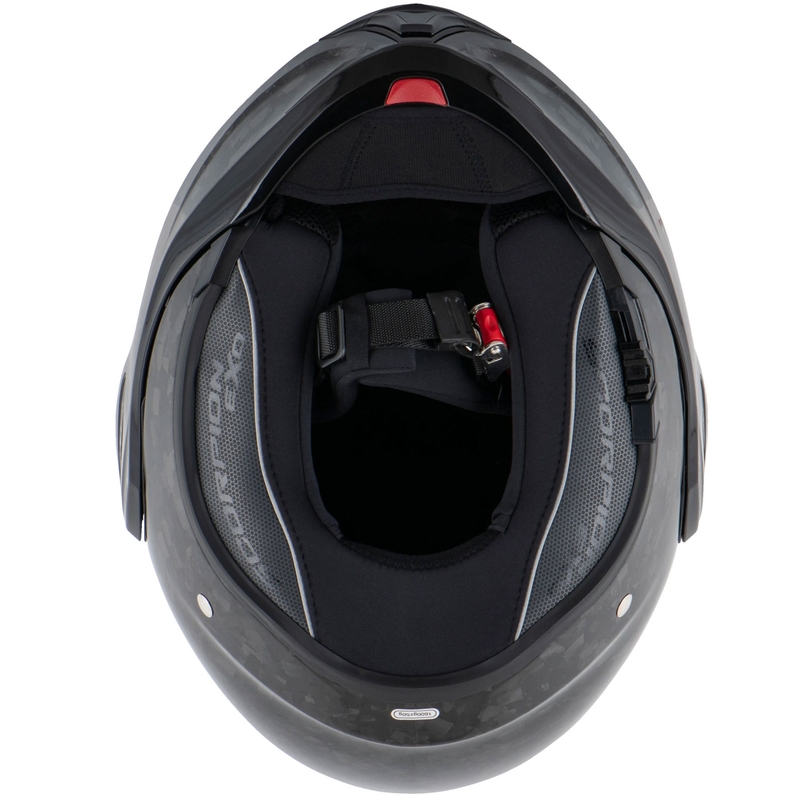 Preklápacia helma na motorku Scorpion EXO-TECH EVO ONYX CARBON Solid čierna