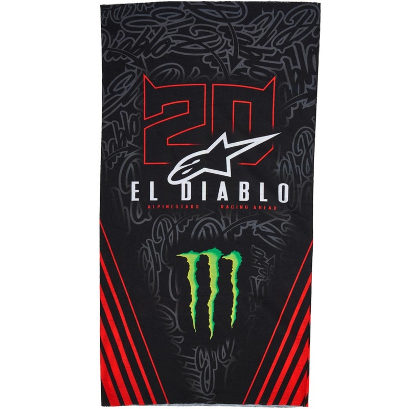 Nákrčník Alpinestars FQ20 Monster kolekcia čierno-fluo červeno-modro-zelený