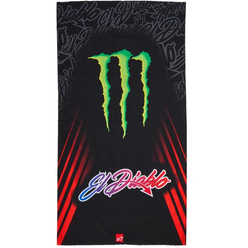 Nákrčník Alpinestars FQ20 Monster kolekcia čierno-fluo červeno-modro-zelený