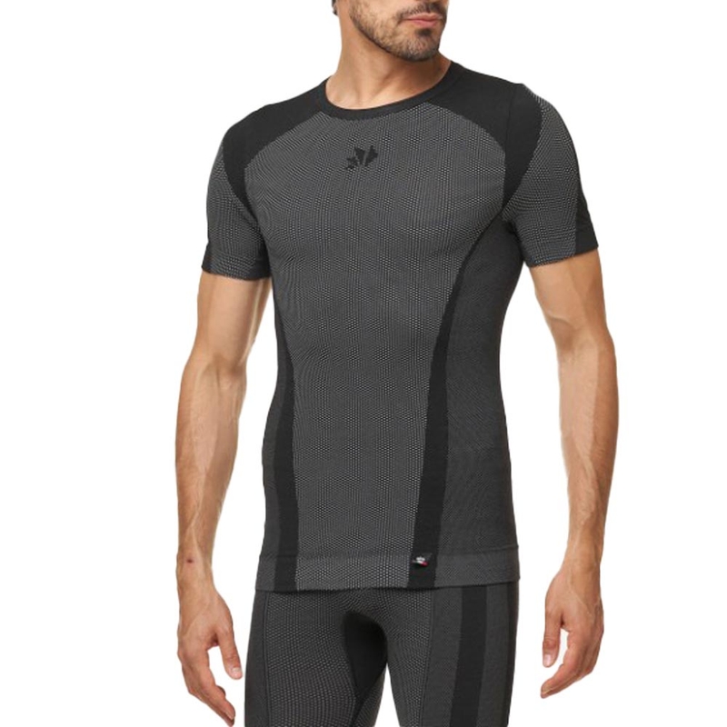 Funkčné tričko s krátkym rukávom SIXS TS1 V2 čierny carbon