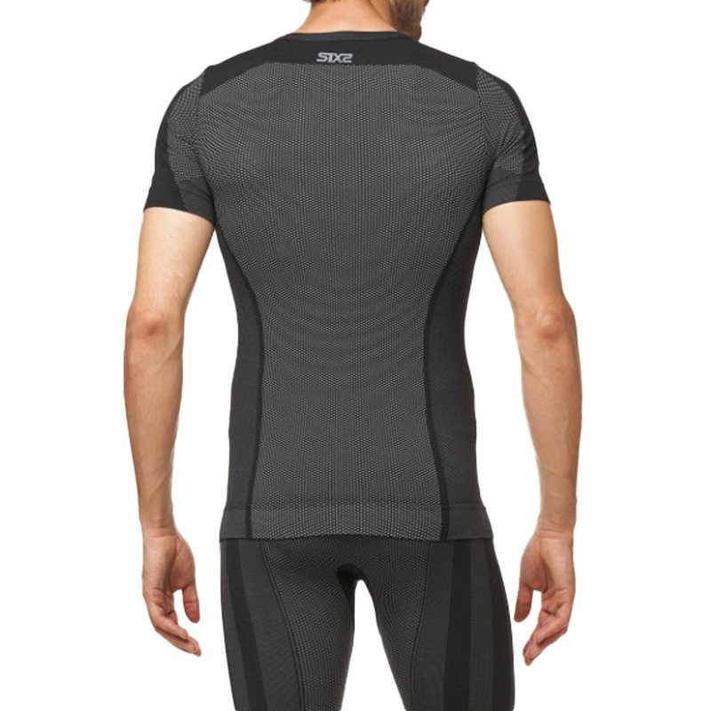 Funkčné tričko s krátkym rukávom SIXS TS1 V2 čierny carbon