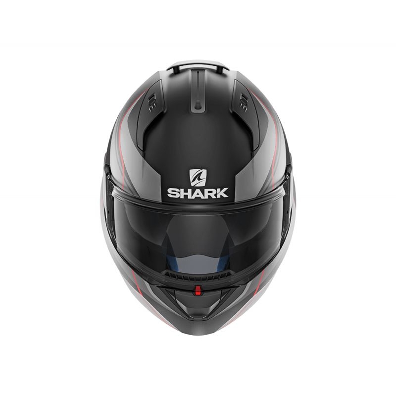 Preklápacia prilba SHARK EVO-ONE 2 Krono Mat čierno-šedo-červená výpredaj