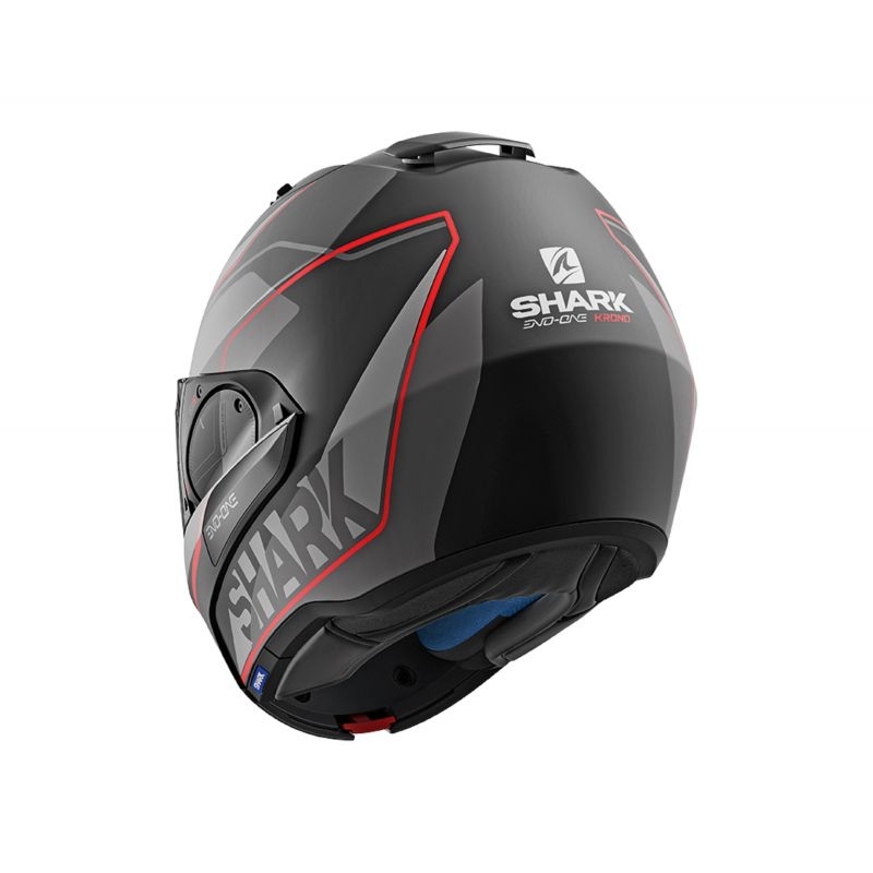 Preklápacia prilba SHARK EVO-ONE 2 Krono Mat čierno-šedo-červená výpredaj