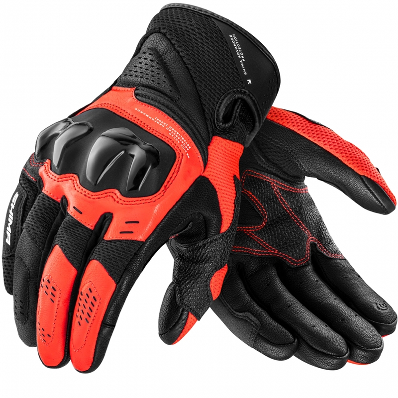 Rukavice na motorku Shima Spark 3.0 fluo červené