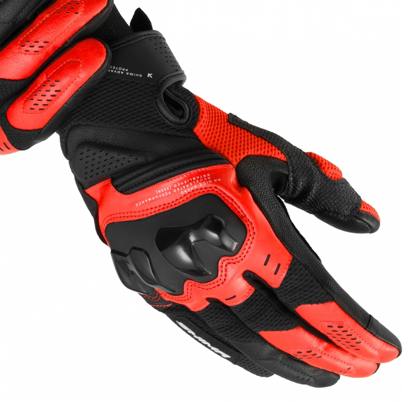 Rukavice na motorku Shima Spark 3.0 fluo červené