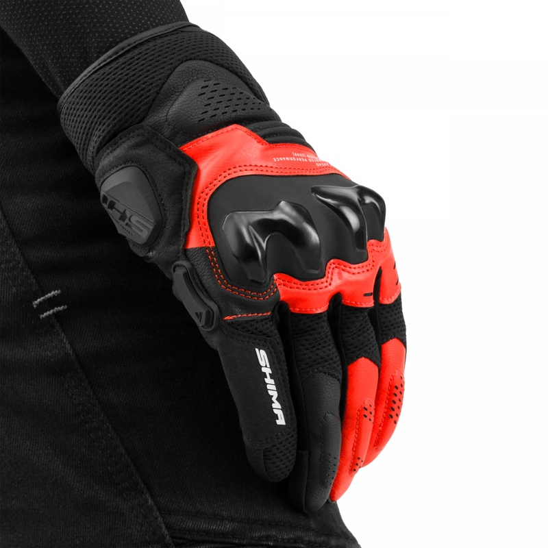 Rukavice na motorku Shima Spark 3.0 fluo červené