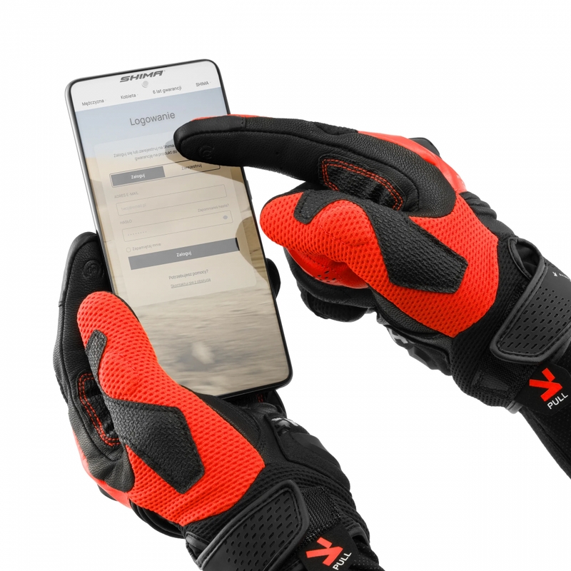 Rukavice na motorku Shima Spark 3.0 fluo červené
