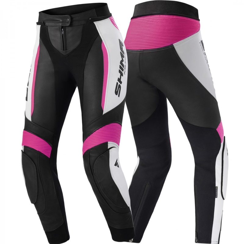Dámske nohavice na motorku Shima Miura 2.0 čierno-fluo ružové